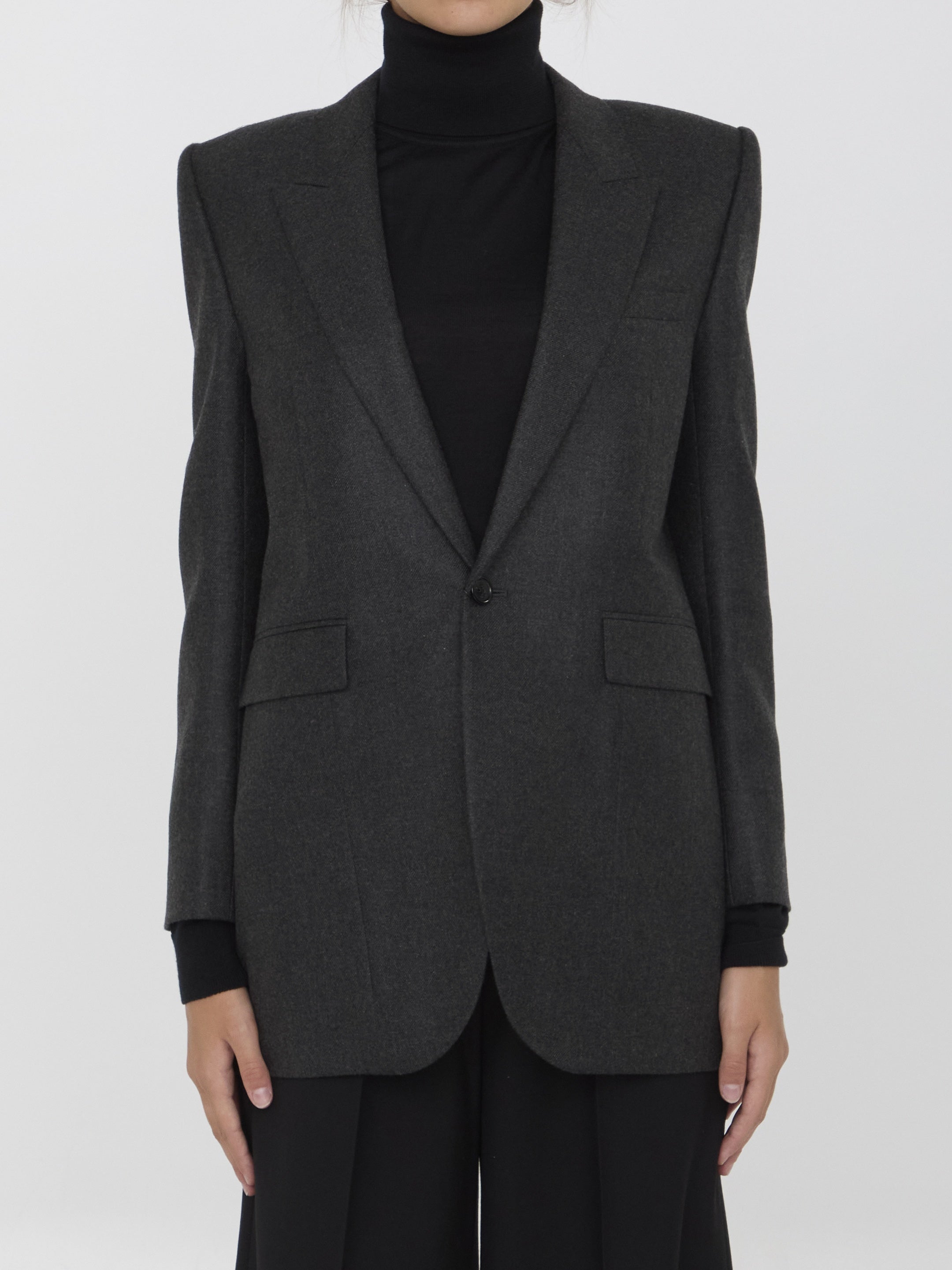 SAINT LAURENT-OUTLET-SALE-Cashmere jacket-ARCHIVIST