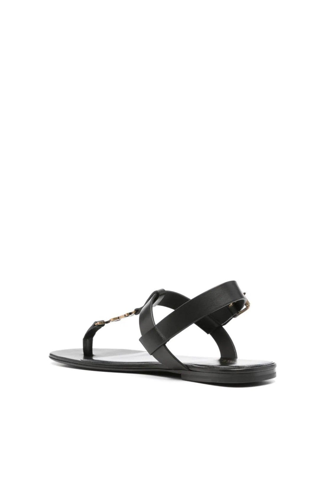 Saint Laurent-OUTLET-SALE-Cassandra YSL Logo Plaque Sandals-ARCHIVIST