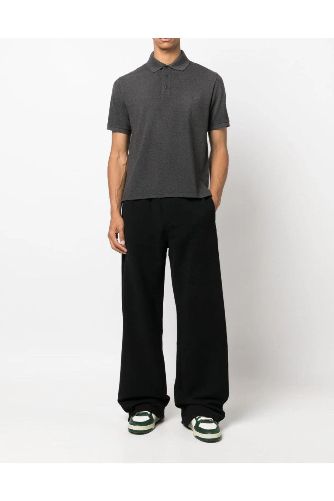 Saint Laurent-OUTLET-SALE-Cassandre YSL Logo Polo Shirt-ARCHIVIST