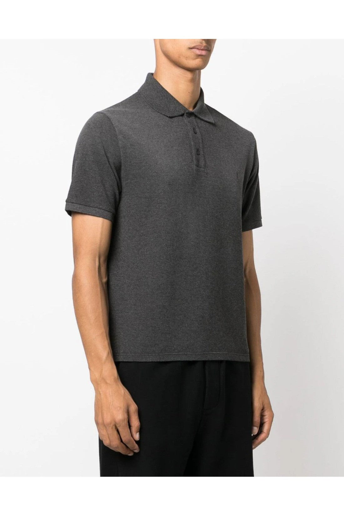 Saint Laurent-OUTLET-SALE-Cassandre YSL Logo Polo Shirt-ARCHIVIST