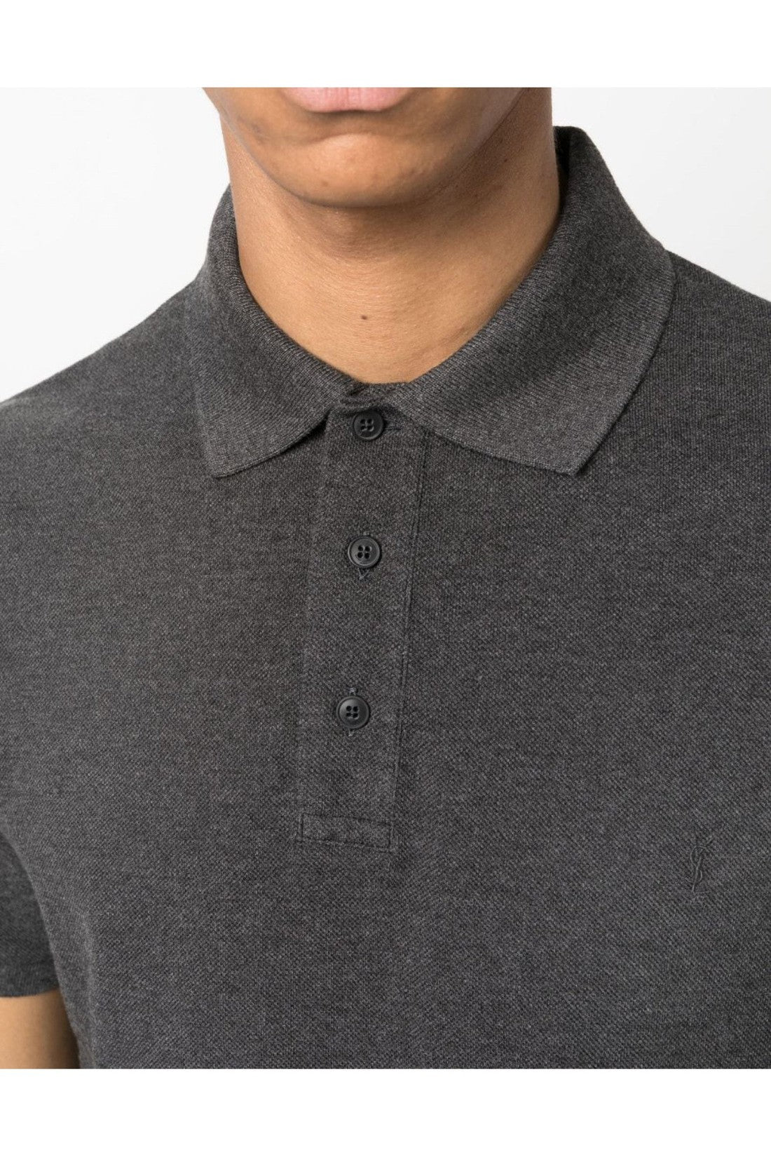 Saint Laurent-OUTLET-SALE-Cassandre YSL Logo Polo Shirt-ARCHIVIST