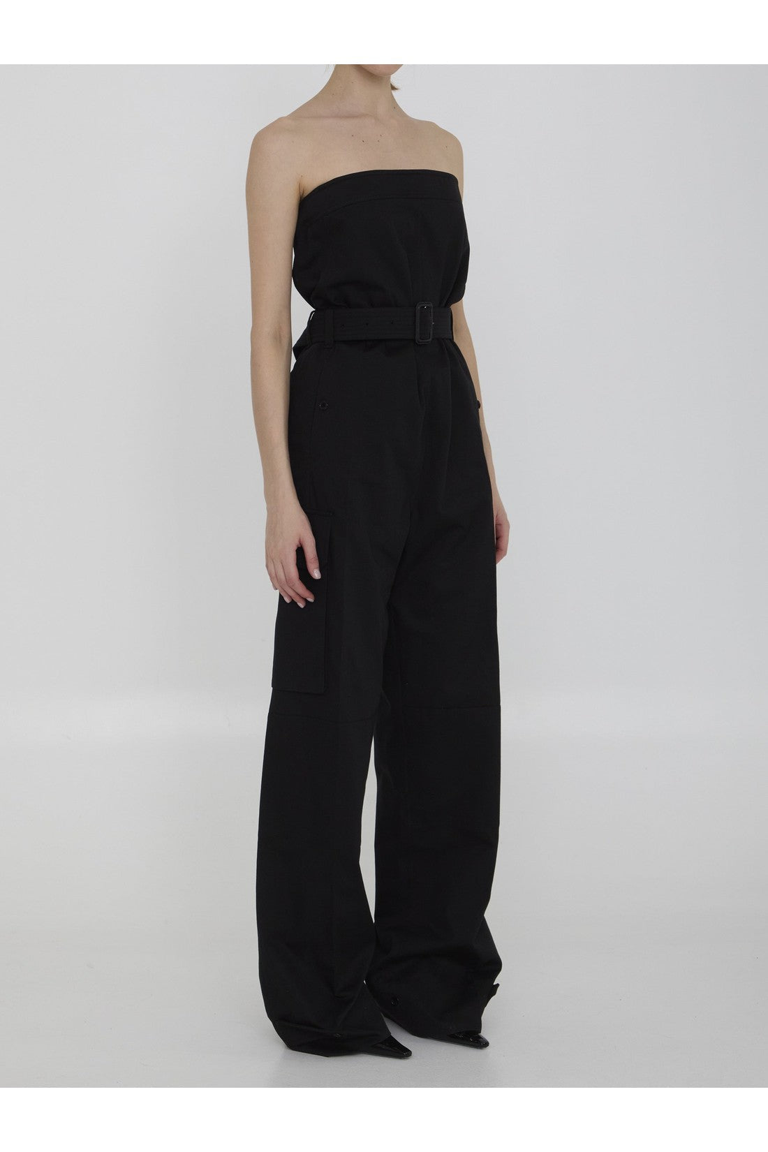 SAINT LAURENT-OUTLET-SALE-Cassandre bustier jumpsuit-ARCHIVIST