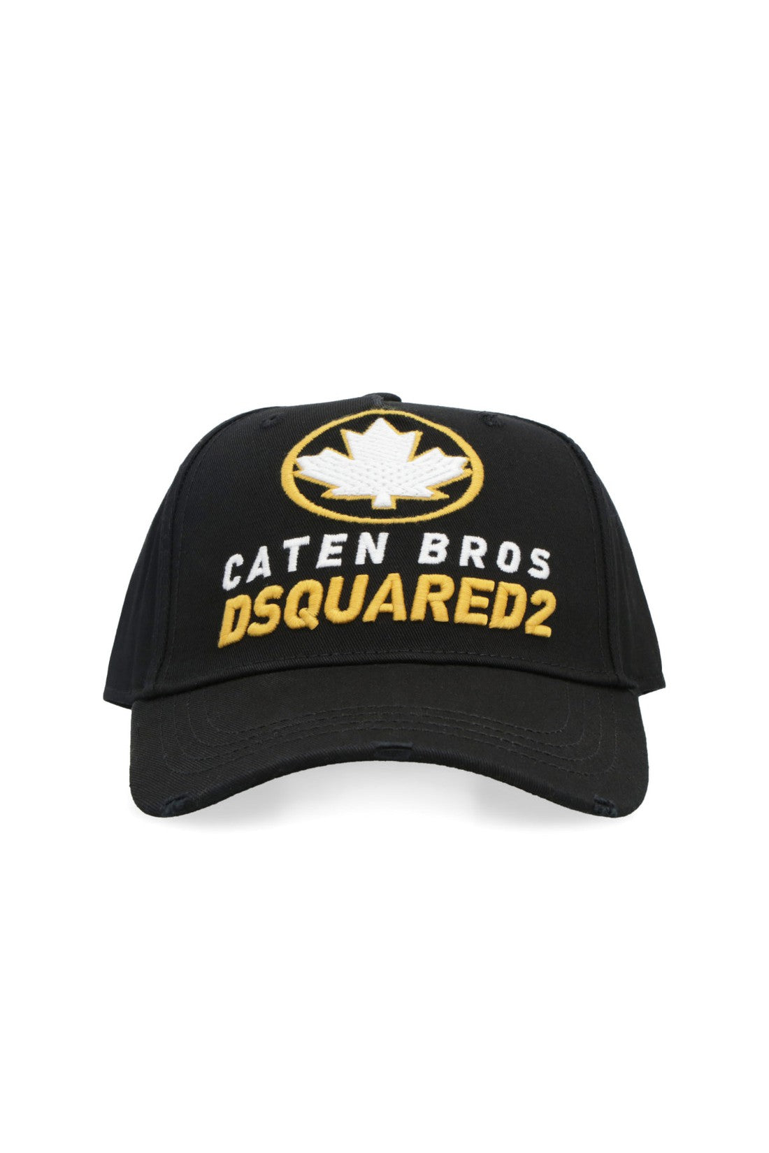 Dsquared2-OUTLET-SALE-Caten Bros Logo Distressed Baseball Cap-ARCHIVIST