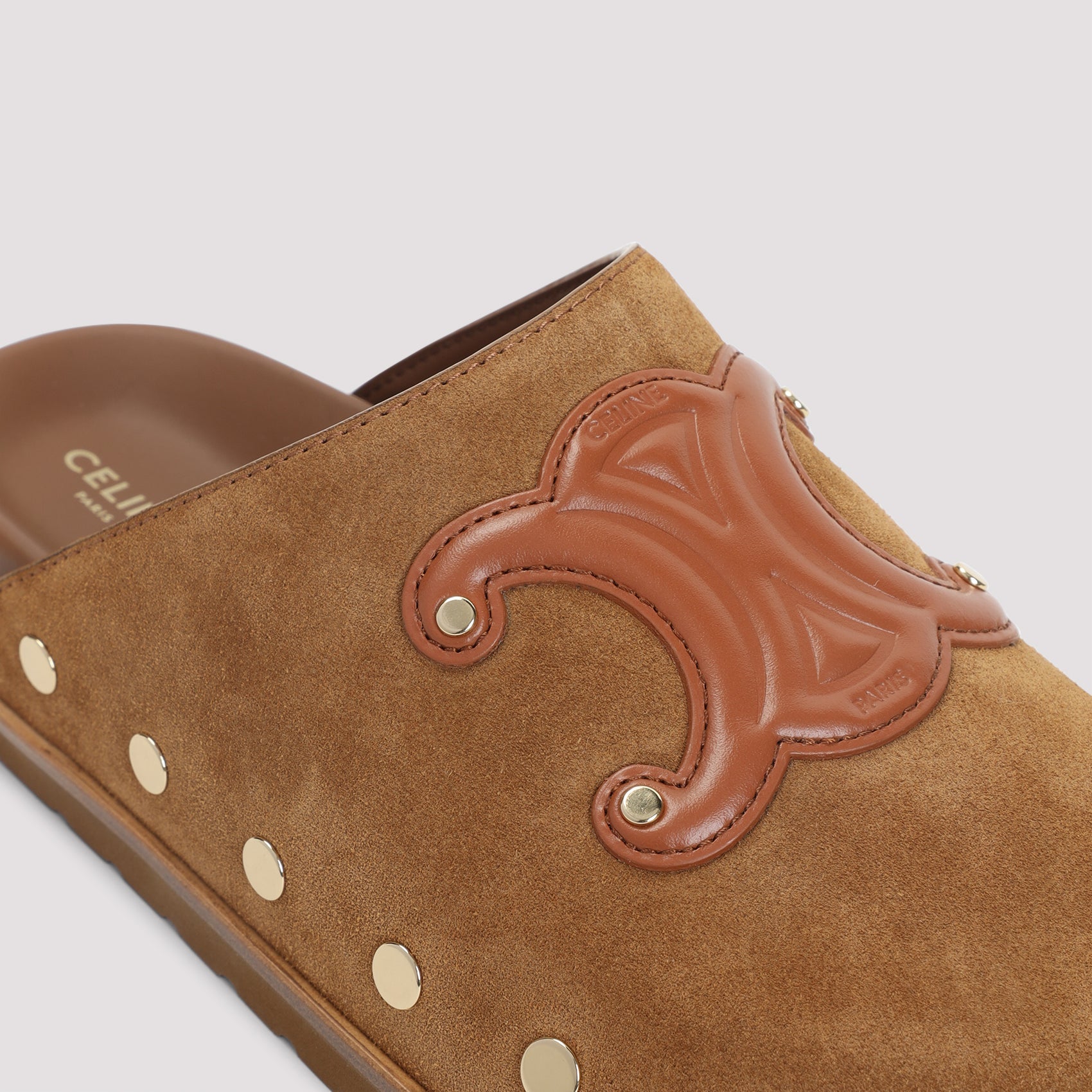 Céline-OUTLET-SALE-Celine Triomphe Wedge Mules-ARCHIVIST