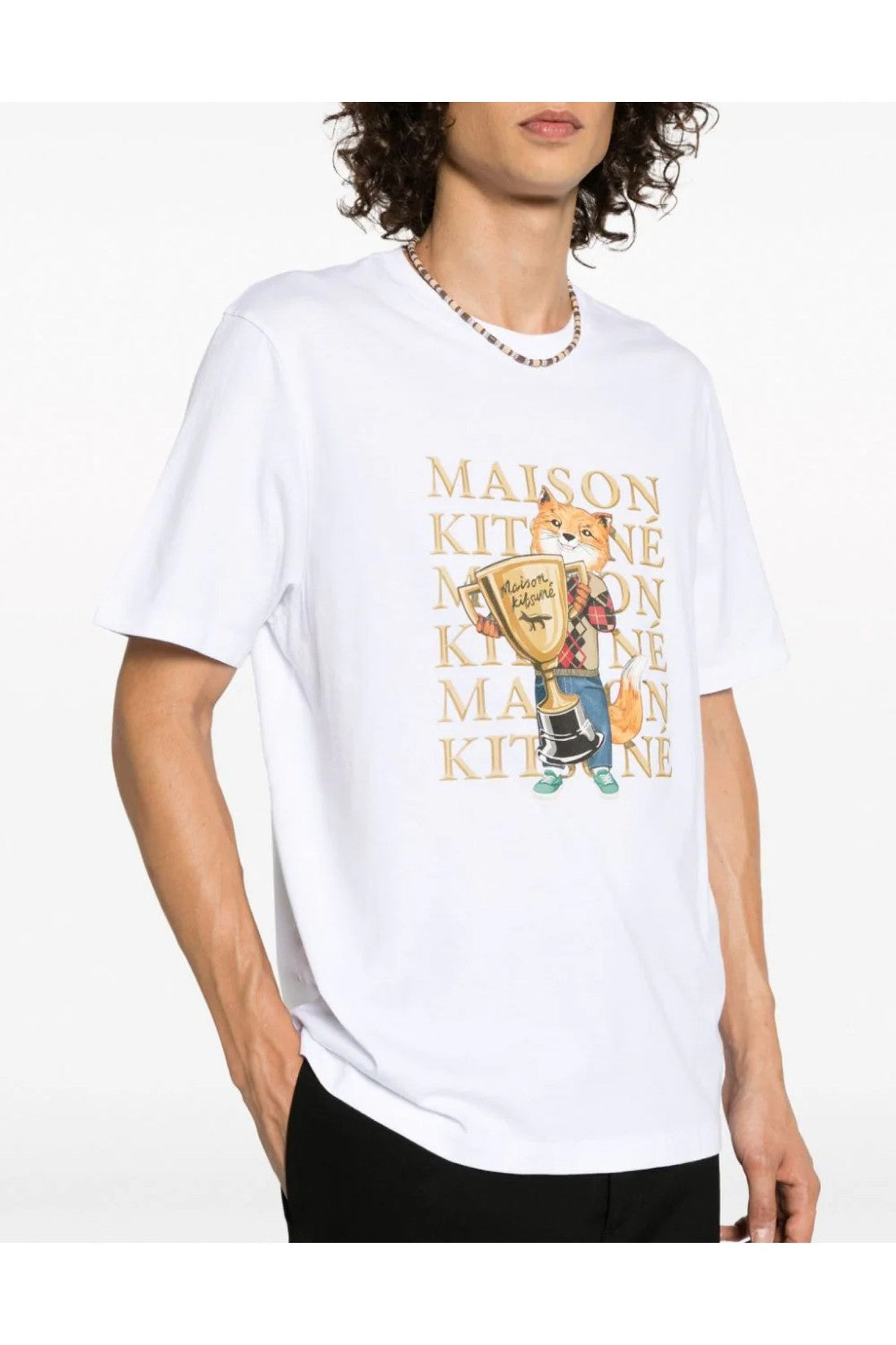 Maison KitsunÃ©-OUTLET-SALE-Champion Fox Logo T-Shirt-ARCHIVIST