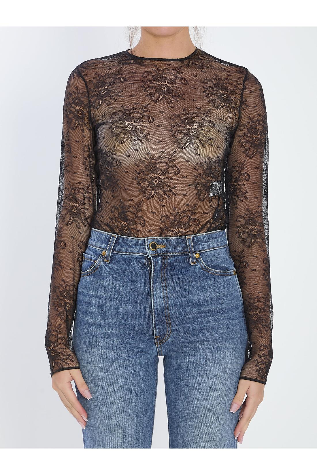 Dolce & Gabbana-OUTLET-SALE-Chantilly lace bodysuit-ARCHIVIST