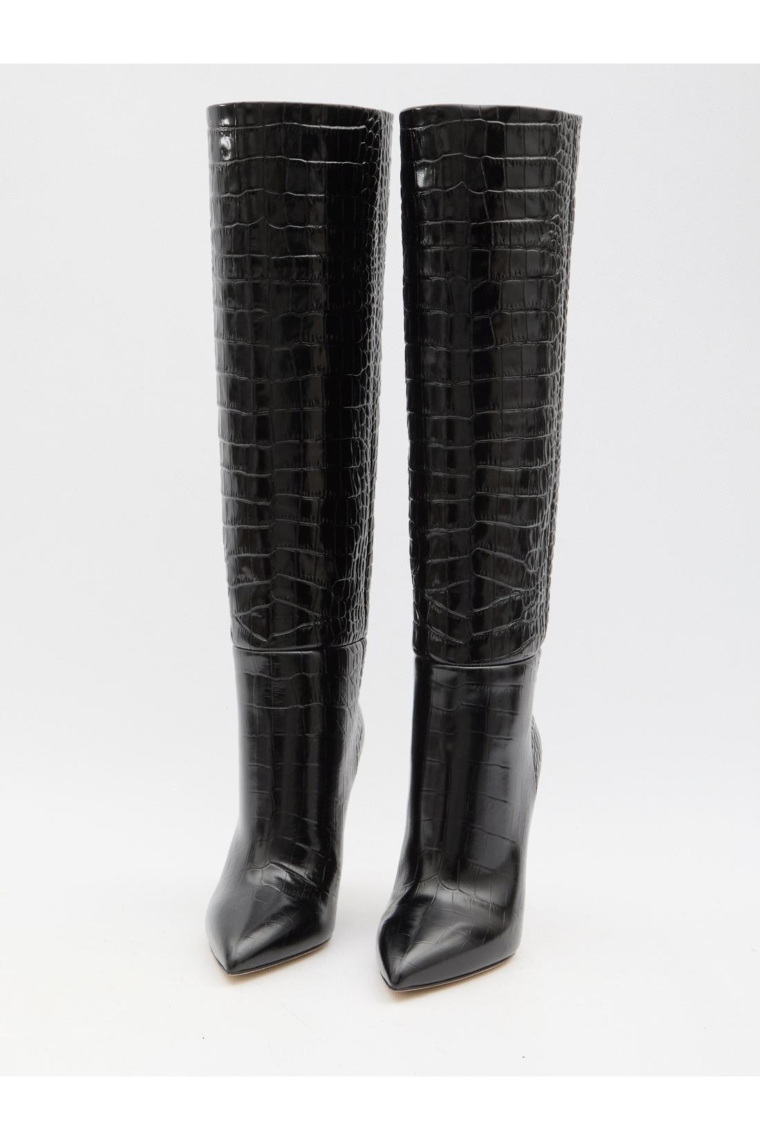 Paris Texas-OUTLET-SALE-Charcoal Stiletto boots 105-ARCHIVIST