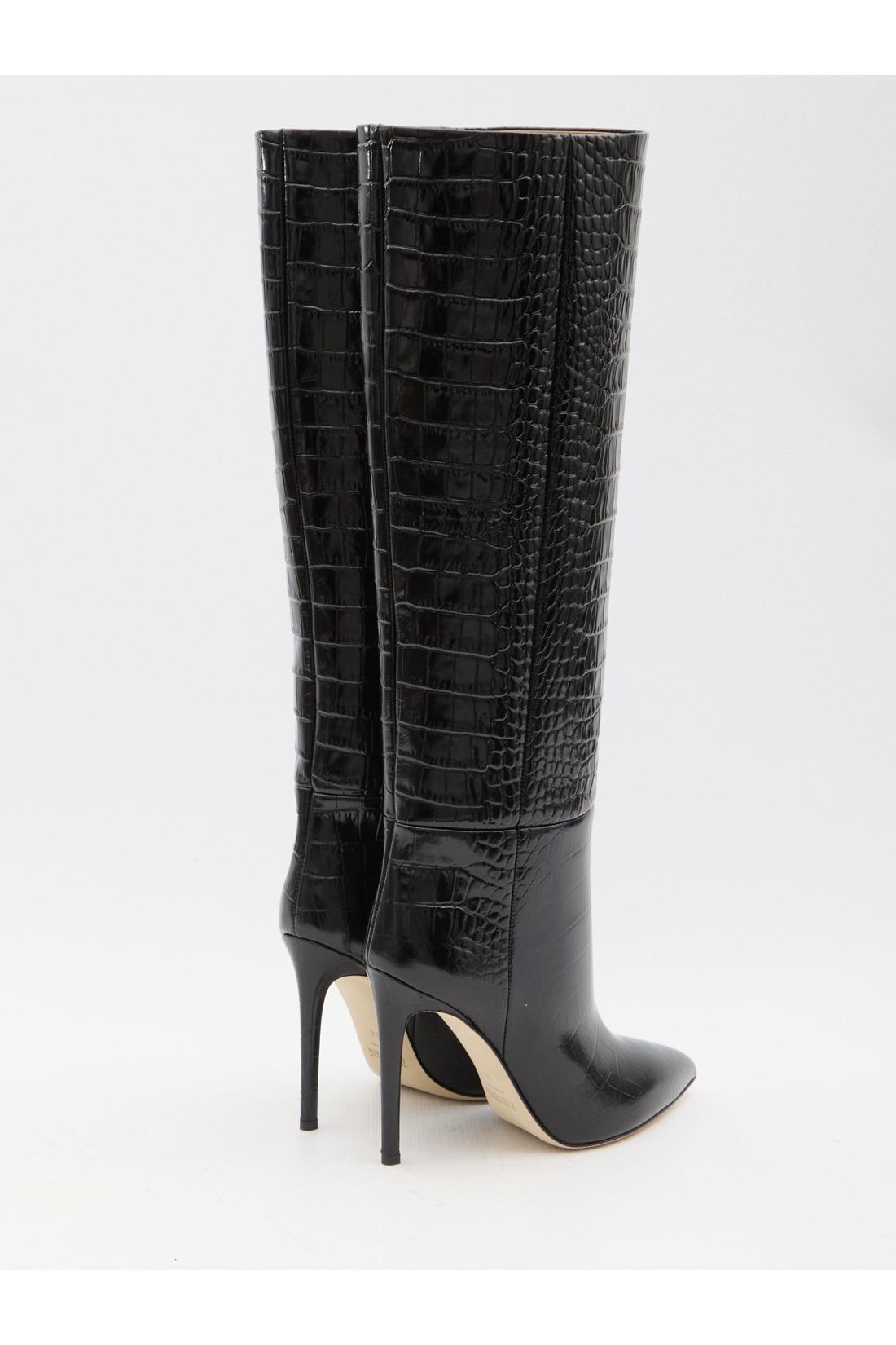 Paris Texas-OUTLET-SALE-Charcoal Stiletto boots 105-ARCHIVIST