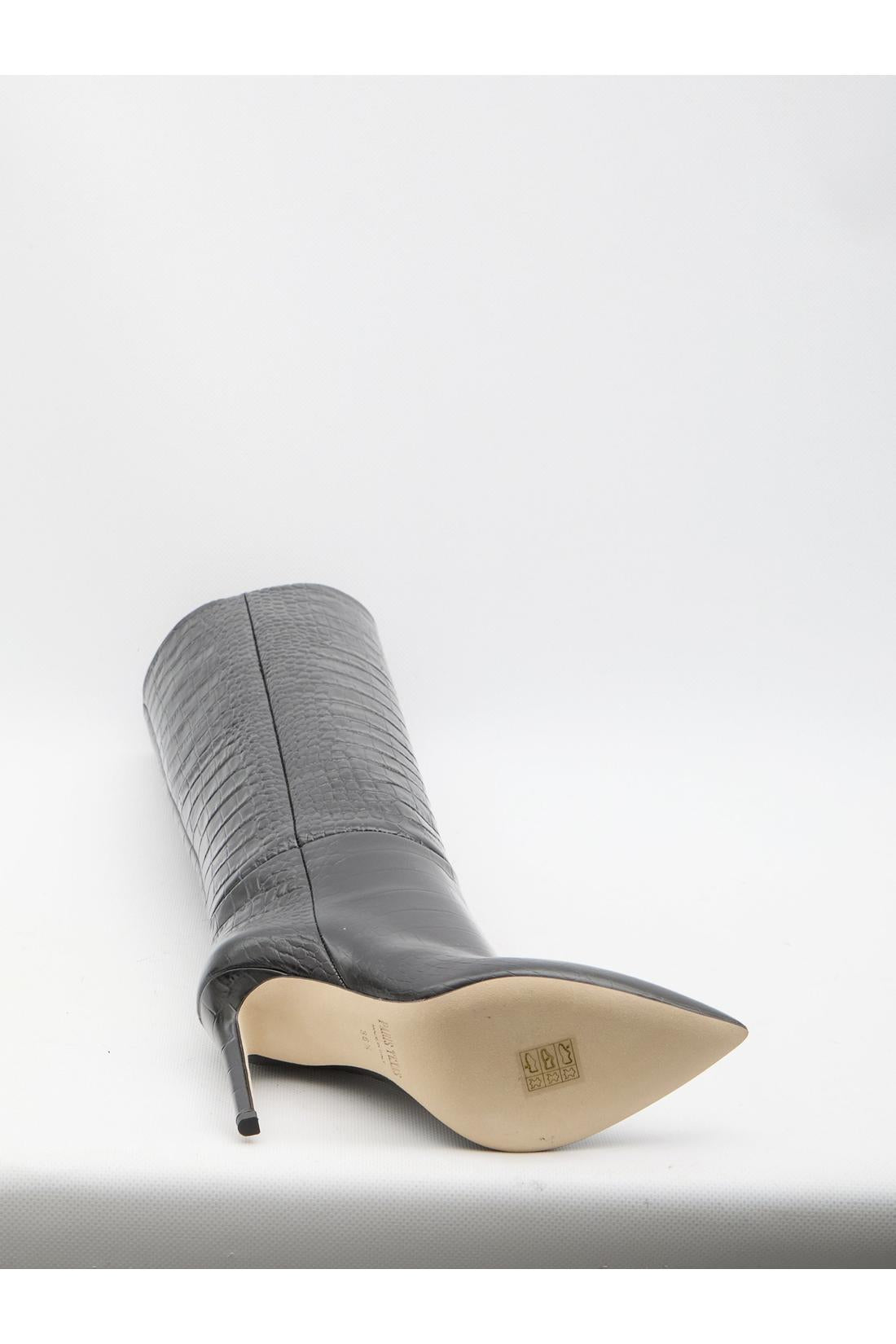 Paris Texas-OUTLET-SALE-Charcoal Stiletto boots 105-ARCHIVIST