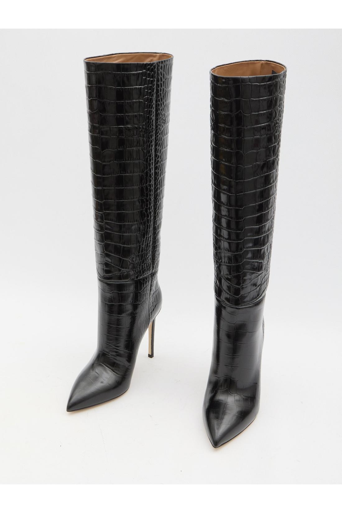 Paris Texas-OUTLET-SALE-Charcoal Stiletto boots 105-ARCHIVIST