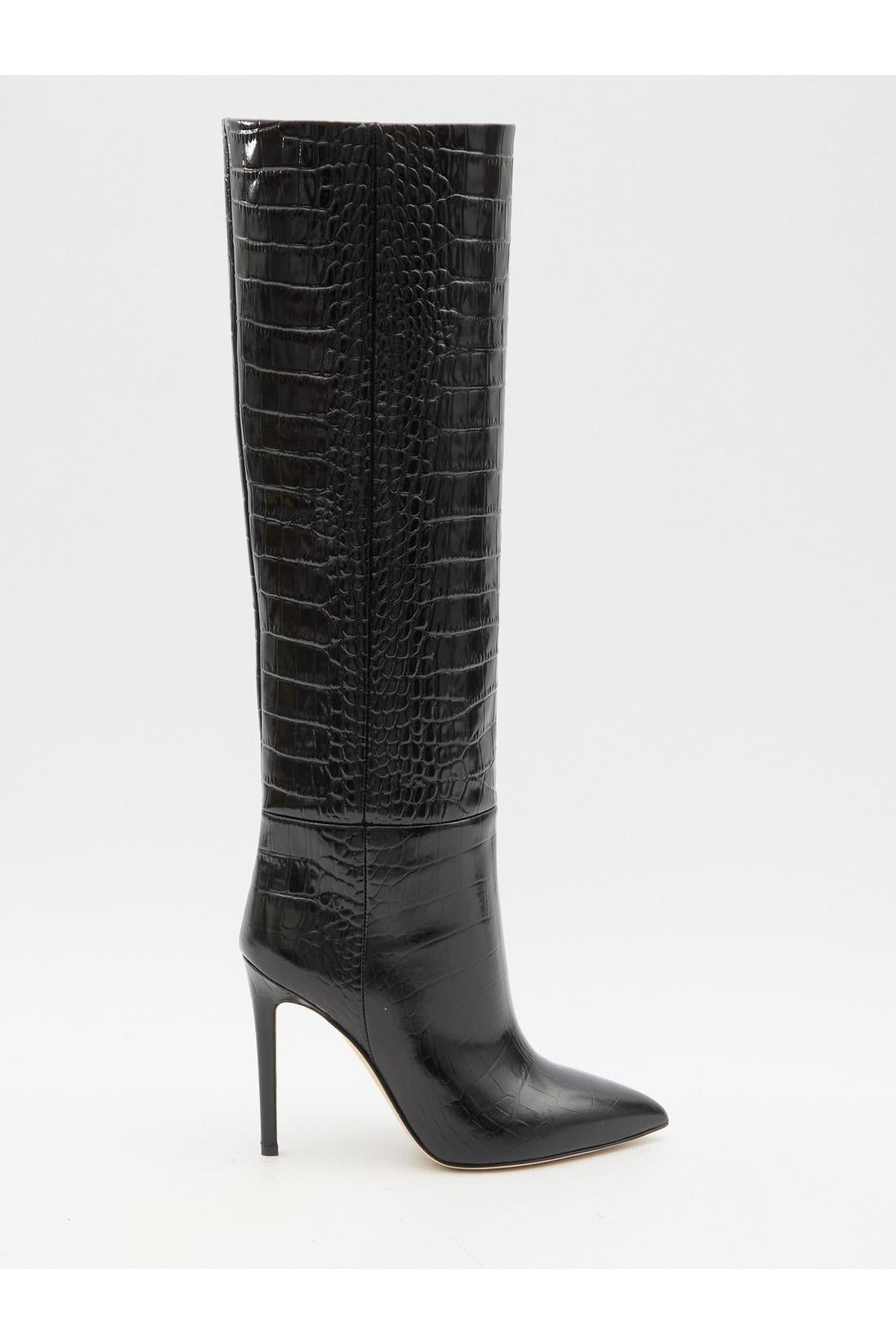 Paris Texas-OUTLET-SALE-Charcoal Stiletto boots 105-ARCHIVIST