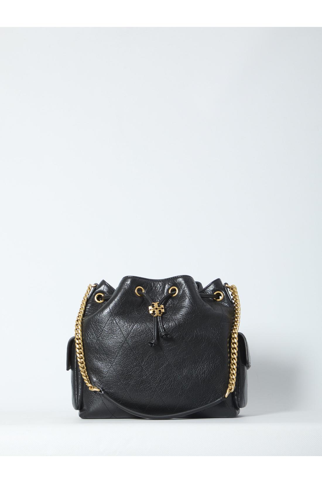 Tory Burch-OUTLET-SALE-Charlie quilted drawstring bag-ARCHIVIST