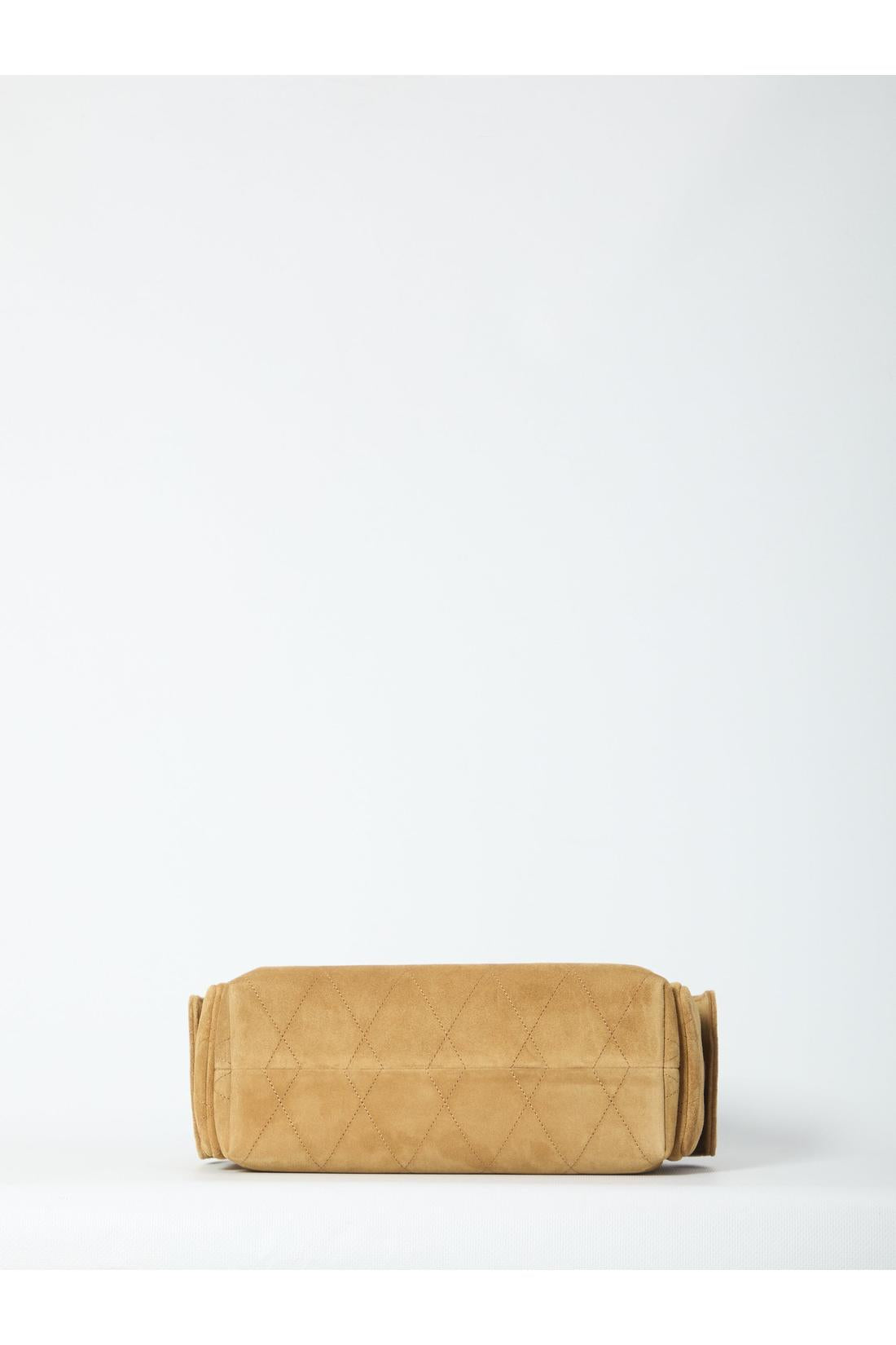 Tory Burch-OUTLET-SALE-Charlie quilted suede drawstring bag-ARCHIVIST
