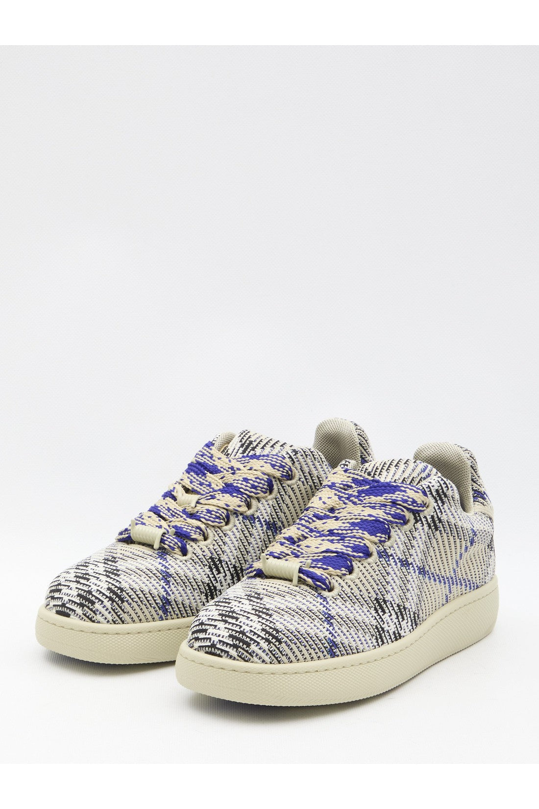 BURBERRY-OUTLET-SALE-Check Knit Box sneakers-ARCHIVIST