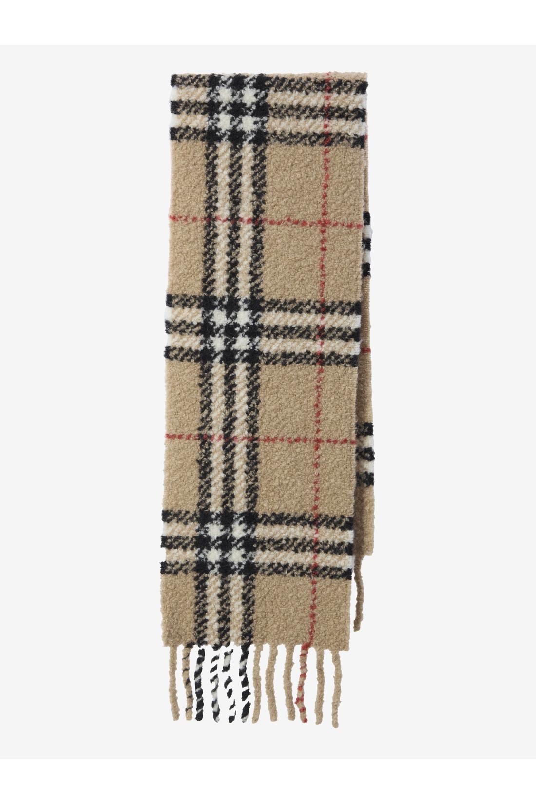 Burberry-OUTLET-SALE-Check bouclé scarf-ARCHIVIST