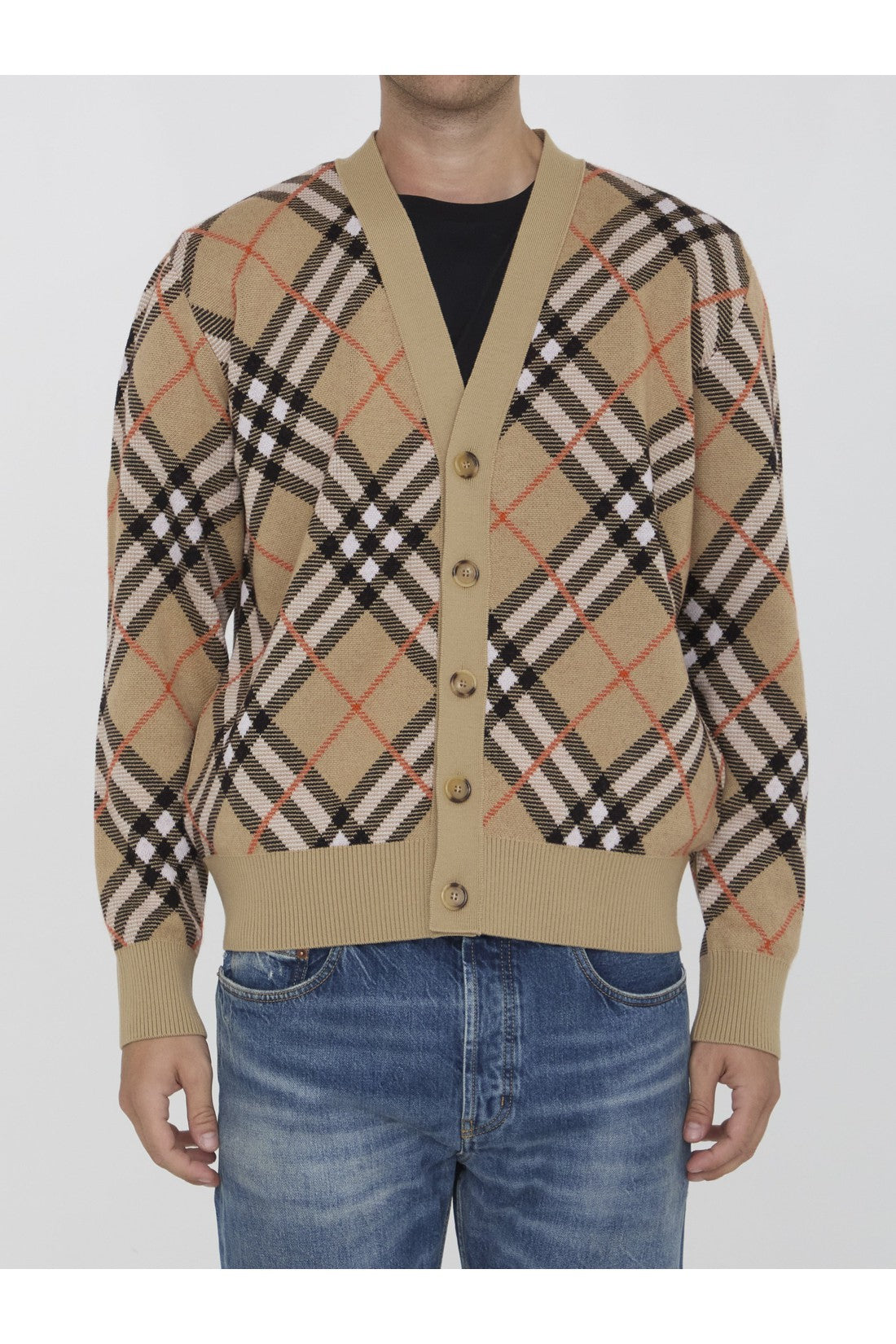 BURBERRY-OUTLET-SALE-Check cardigan-ARCHIVIST