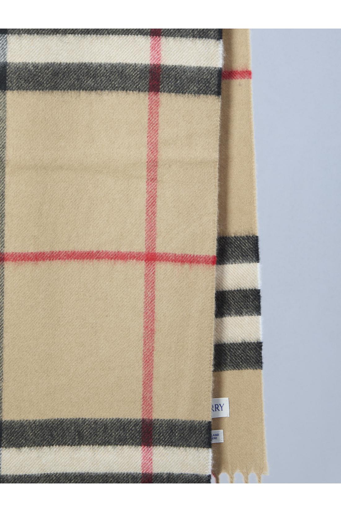 Burberry-OUTLET-SALE-Check cashmere scarf-ARCHIVIST