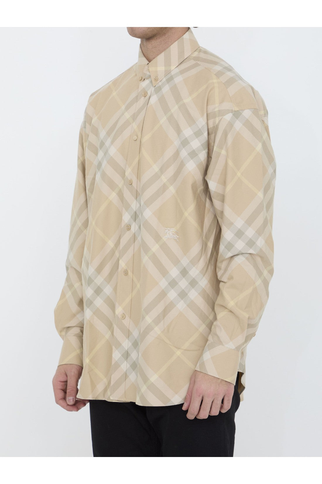 BURBERRY-OUTLET-SALE-Check cotton shirt-ARCHIVIST