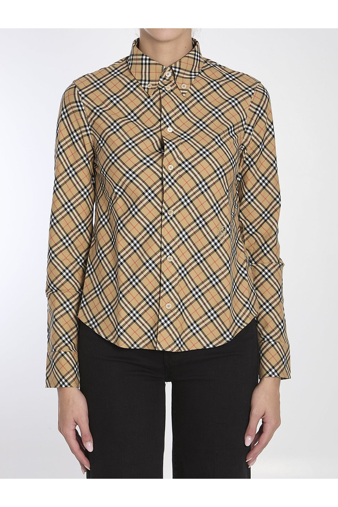 Burberry-OUTLET-SALE-Check cotton shirt-ARCHIVIST