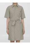 BURBERRY-OUTLET-SALE-Check cotton shirt dress-ARCHIVIST