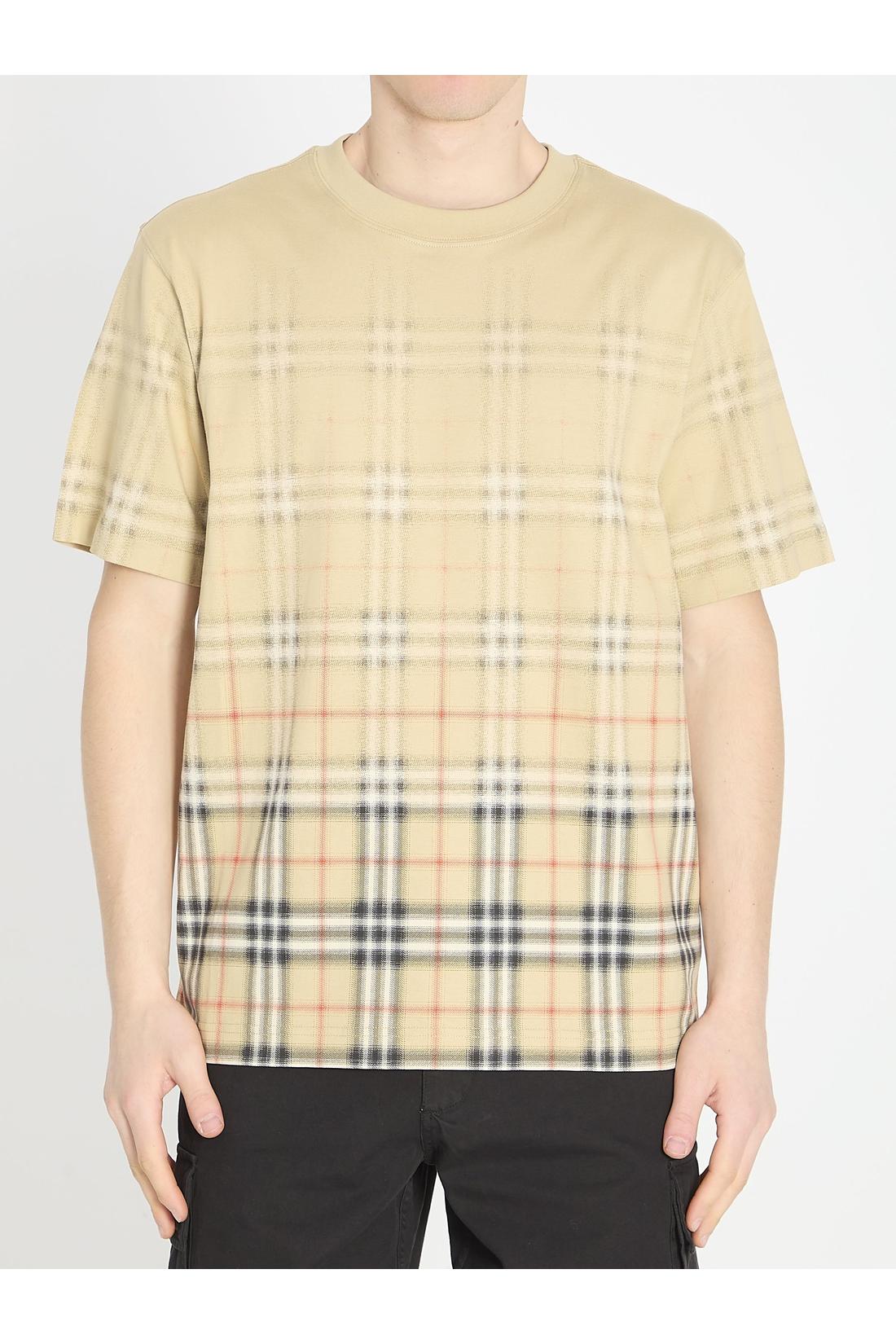 Burberry-OUTLET-SALE-Check fade cotton T-shirt-ARCHIVIST