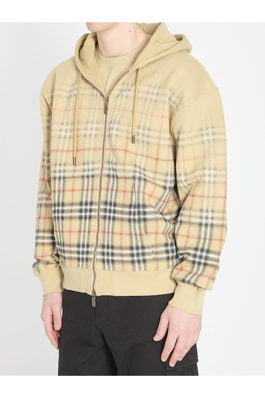 Burberry-OUTLET-SALE-Check fade cotton hoodie-ARCHIVIST