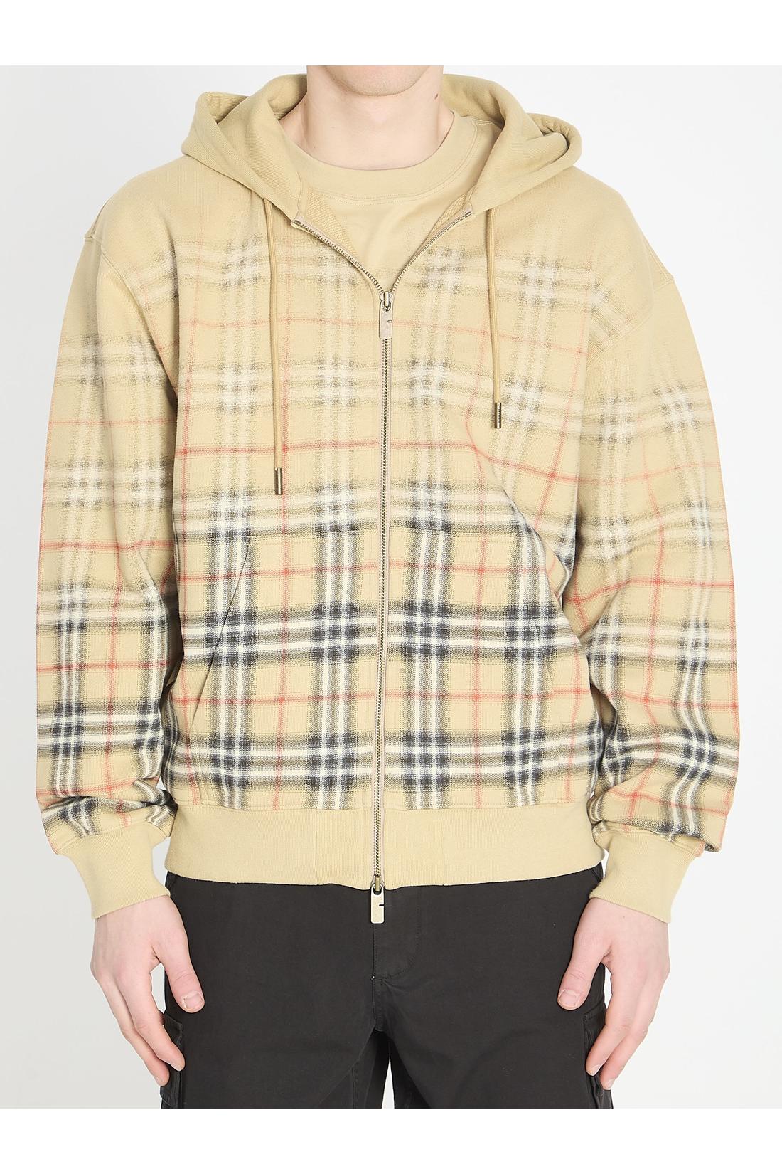 Burberry-OUTLET-SALE-Check fade cotton hoodie-ARCHIVIST