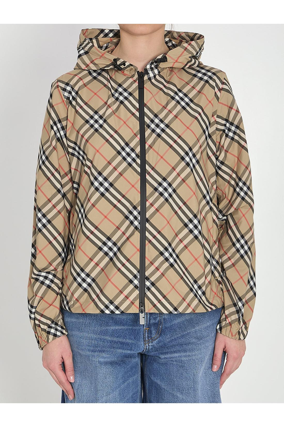 Burberry-OUTLET-SALE-Check jacket with hood-ARCHIVIST