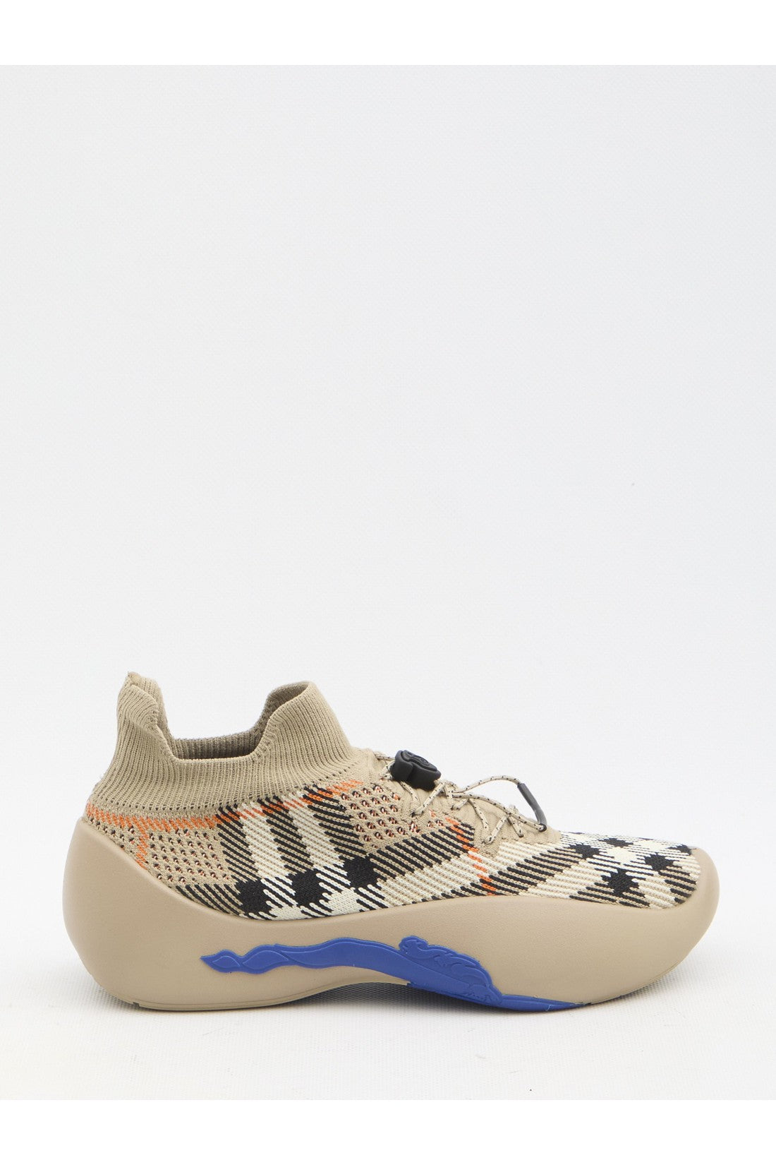 BURBERRY-OUTLET-SALE-Check knit Neptune sneakers-ARCHIVIST