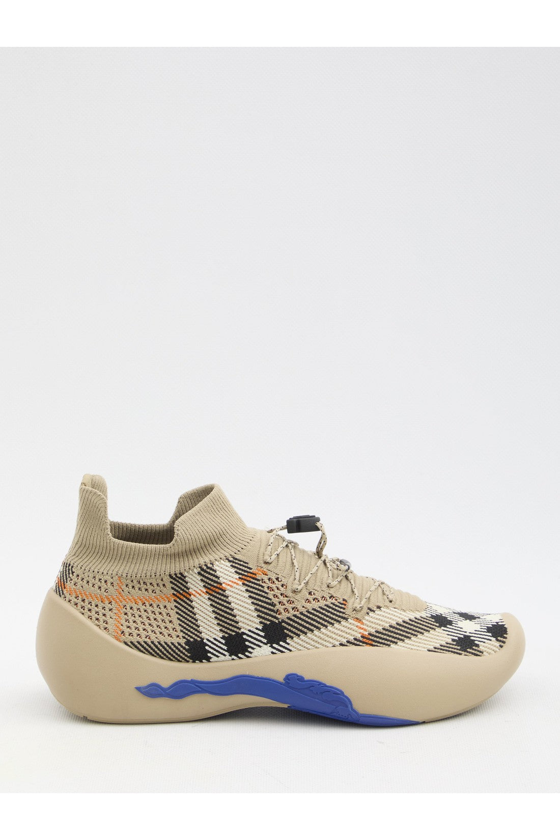 BURBERRY-OUTLET-SALE-Check knit Neptune sneakers-ARCHIVIST