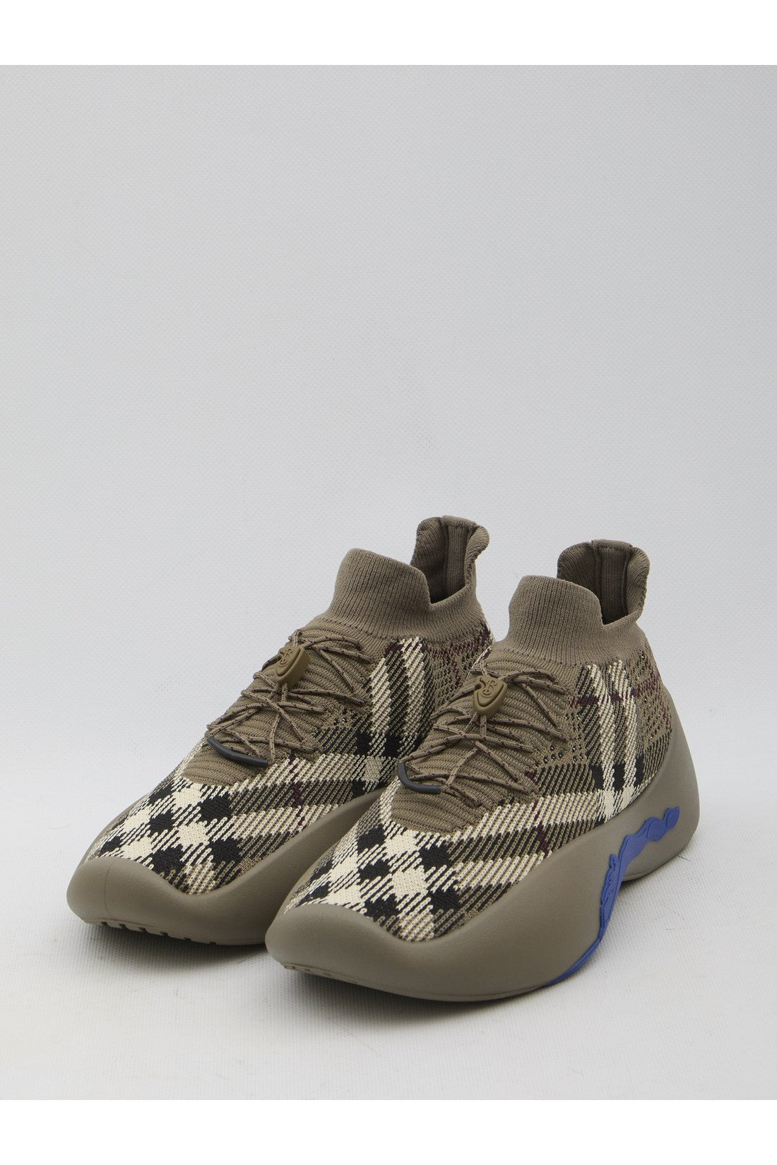 Burberry-OUTLET-SALE-Check knit Neptune sneakers-ARCHIVIST