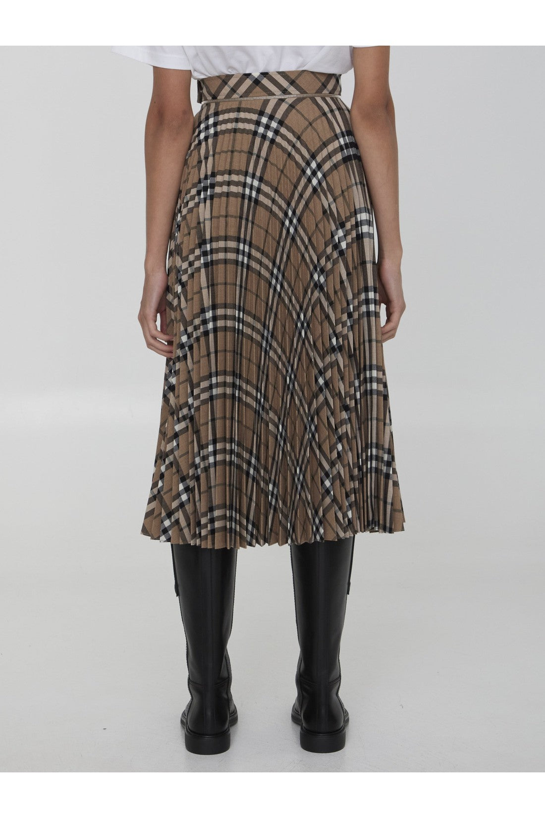 Burberry-OUTLET-SALE-Check pleated skirt-ARCHIVIST