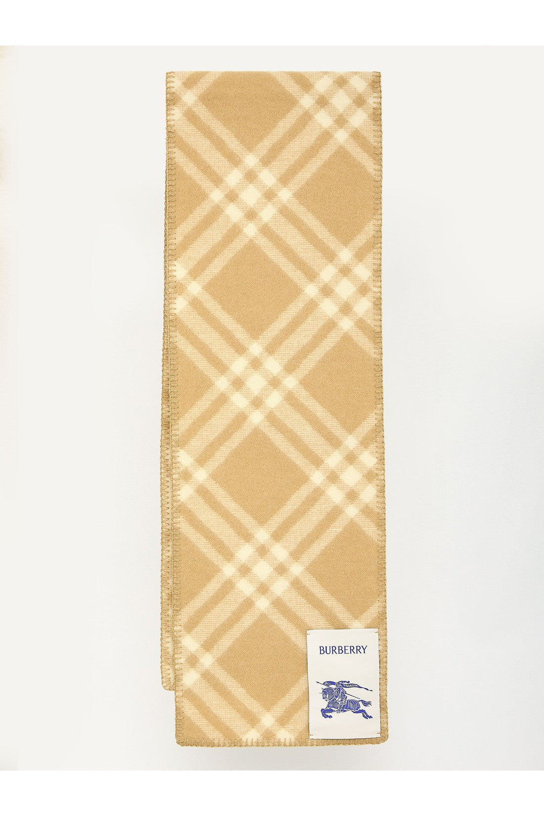 BURBERRY-OUTLET-SALE-Check wool scarf-ARCHIVIST