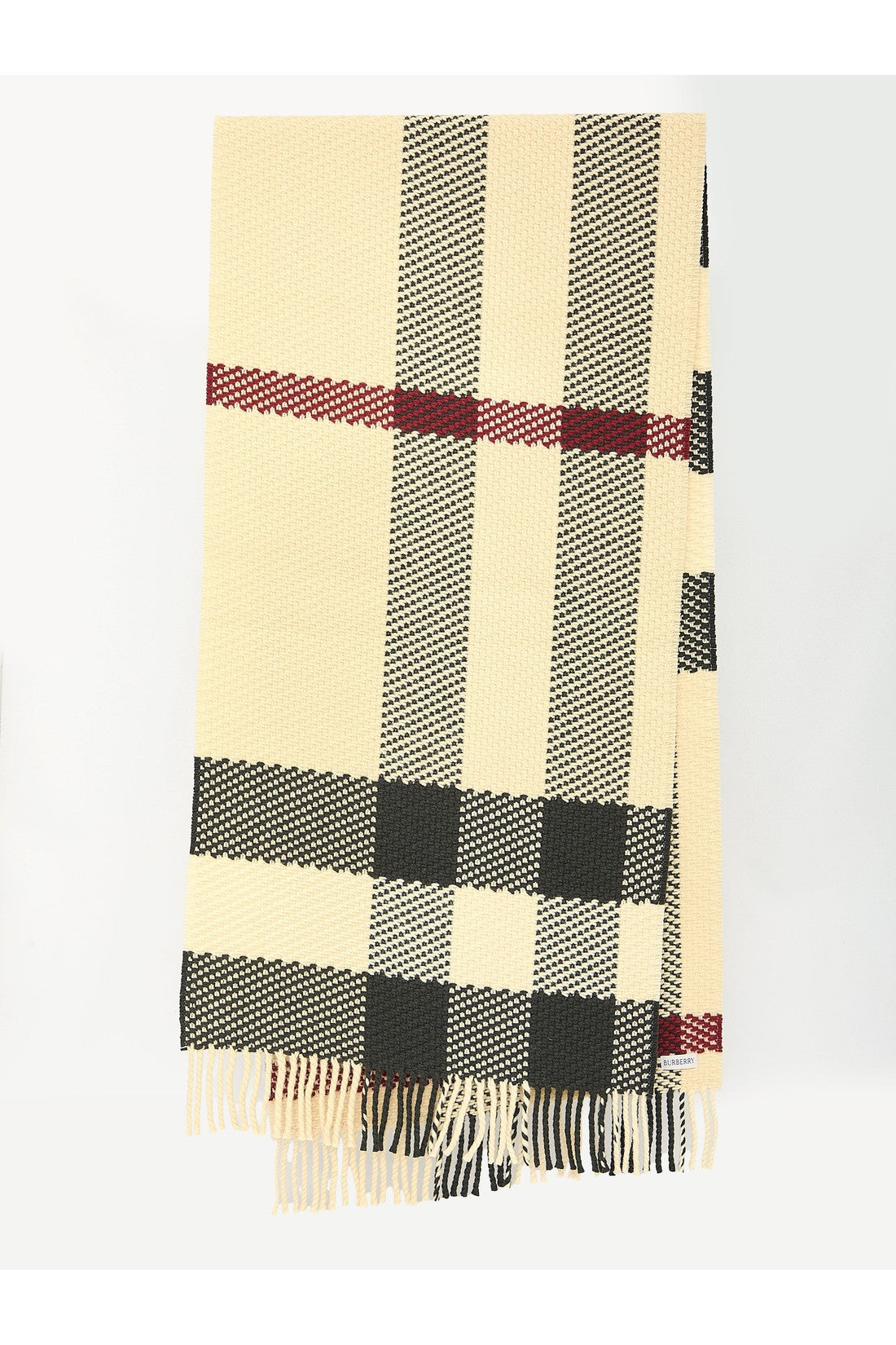 Burberry-OUTLET-SALE-Check wool scarf-ARCHIVIST