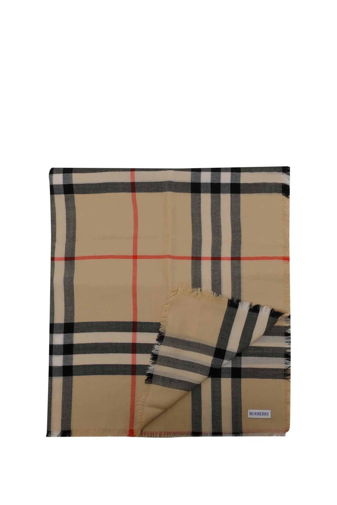 Burberry-OUTLET-SALE-Check wool scarf-ARCHIVIST