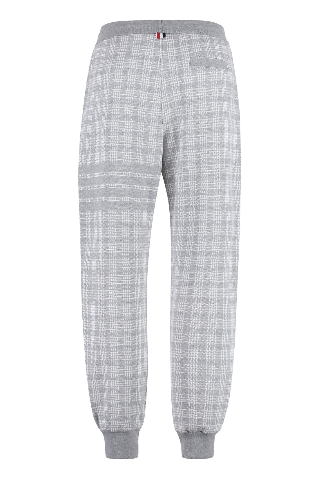 Thom Browne-OUTLET-SALE-Checked cotton track-pants-ARCHIVIST