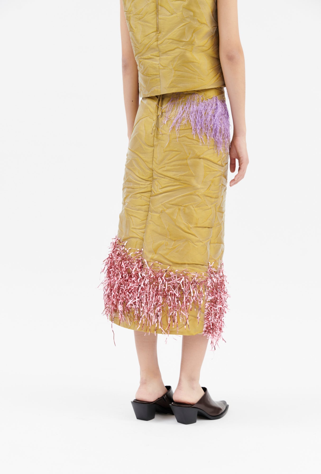 Odeeh-Cheerleader Jacquard Rock, Citrine-Kleider & Röcke-Black-Deal-Outlet-by-ARCHIVIST