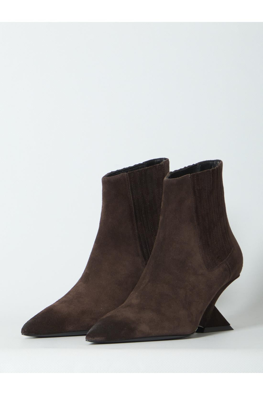 The Attico-OUTLET-SALE-Cheope dark brown ankle boots-ARCHIVIST