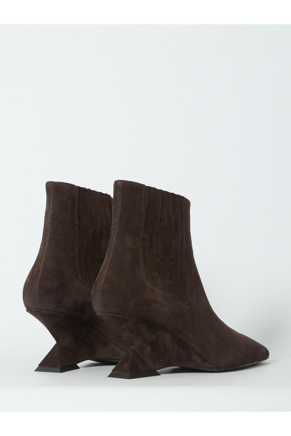 The Attico-OUTLET-SALE-Cheope dark brown ankle boots-ARCHIVIST