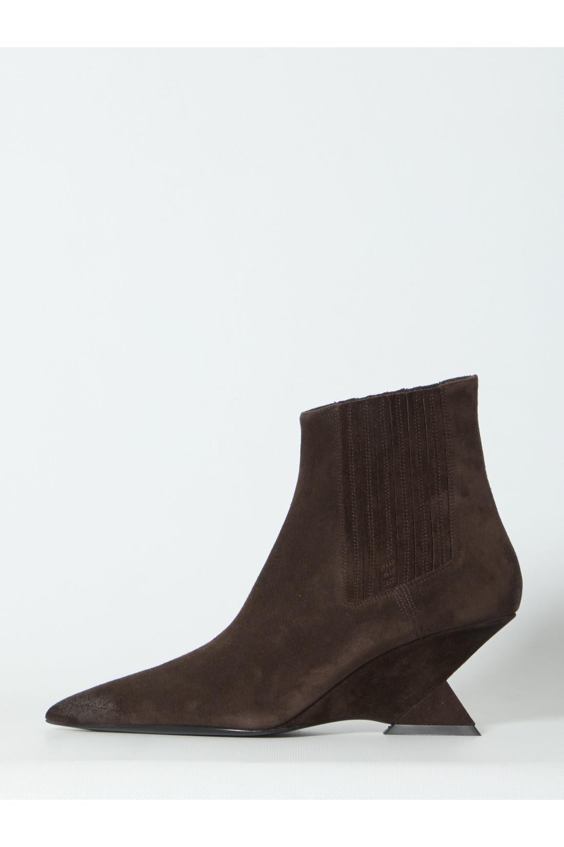 The Attico-OUTLET-SALE-Cheope dark brown ankle boots-ARCHIVIST