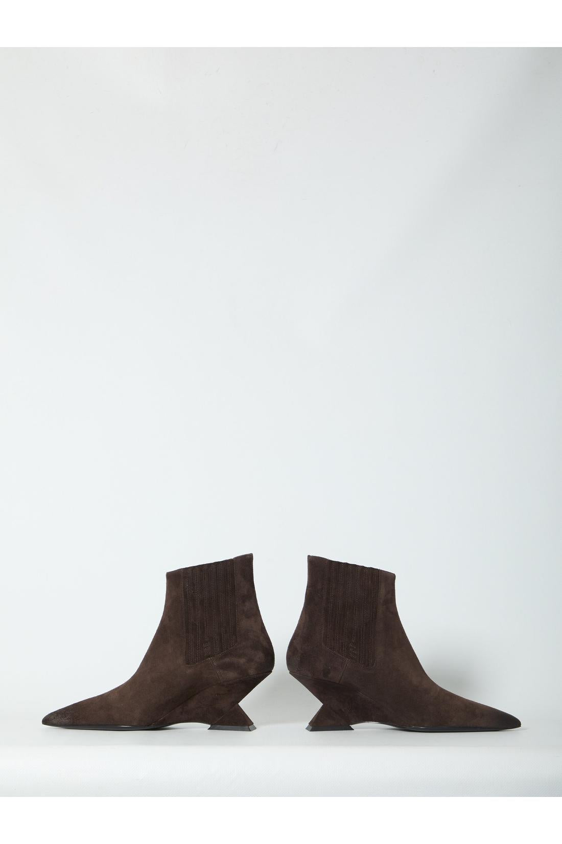 The Attico-OUTLET-SALE-Cheope dark brown ankle boots-ARCHIVIST