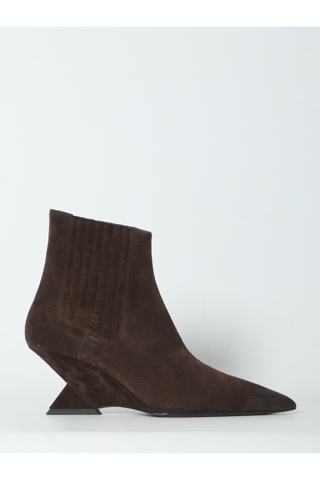 The Attico-OUTLET-SALE-Cheope dark brown ankle boots-ARCHIVIST