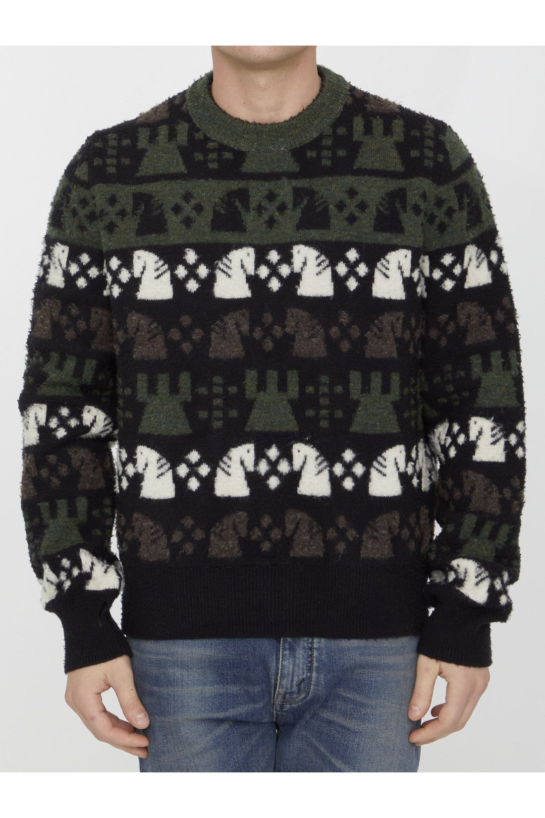 BURBERRY-OUTLET-SALE-Chess pattern sweater-ARCHIVIST