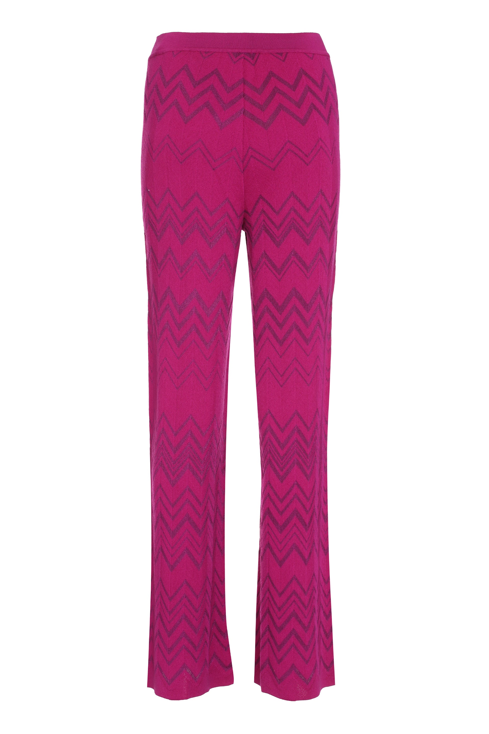 Missoni-OUTLET-SALE-Chevron knitted palazzo trousers-ARCHIVIST