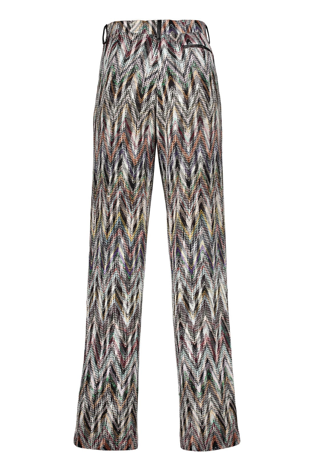 Missoni-OUTLET-SALE-Chevron knitted palazzo trousers-ARCHIVIST