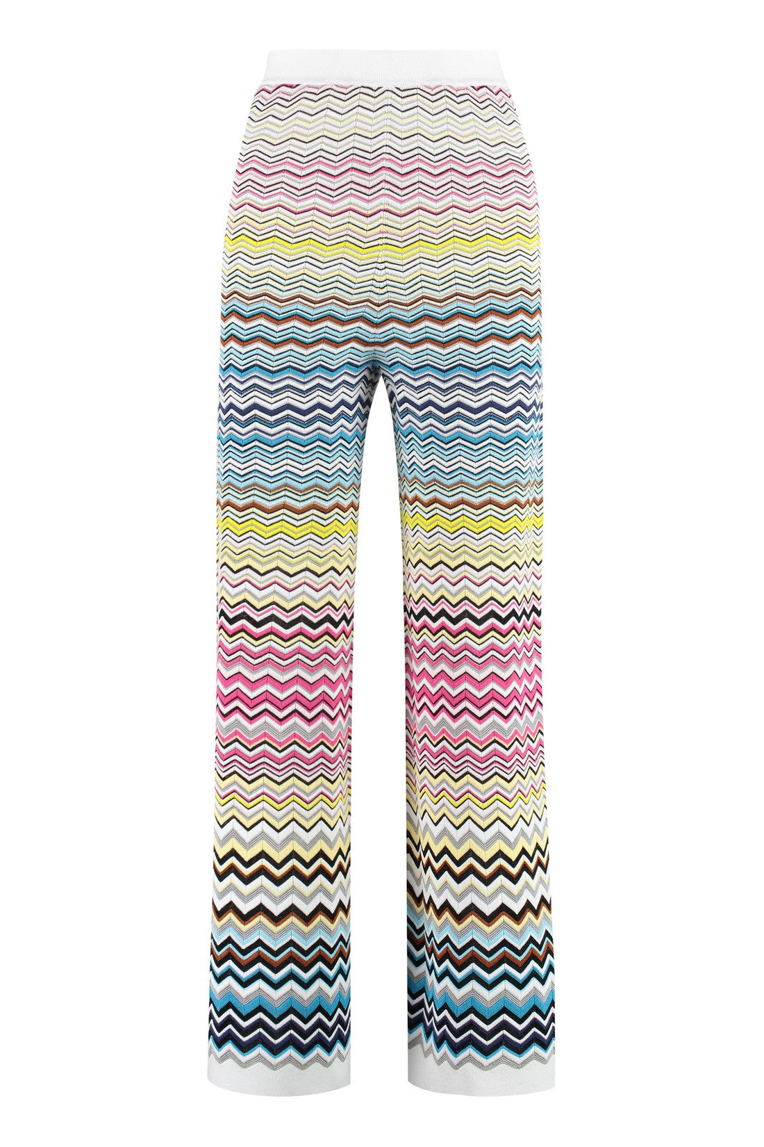 Missoni-OUTLET-SALE-Chevron knitted palazzo trousers-ARCHIVIST