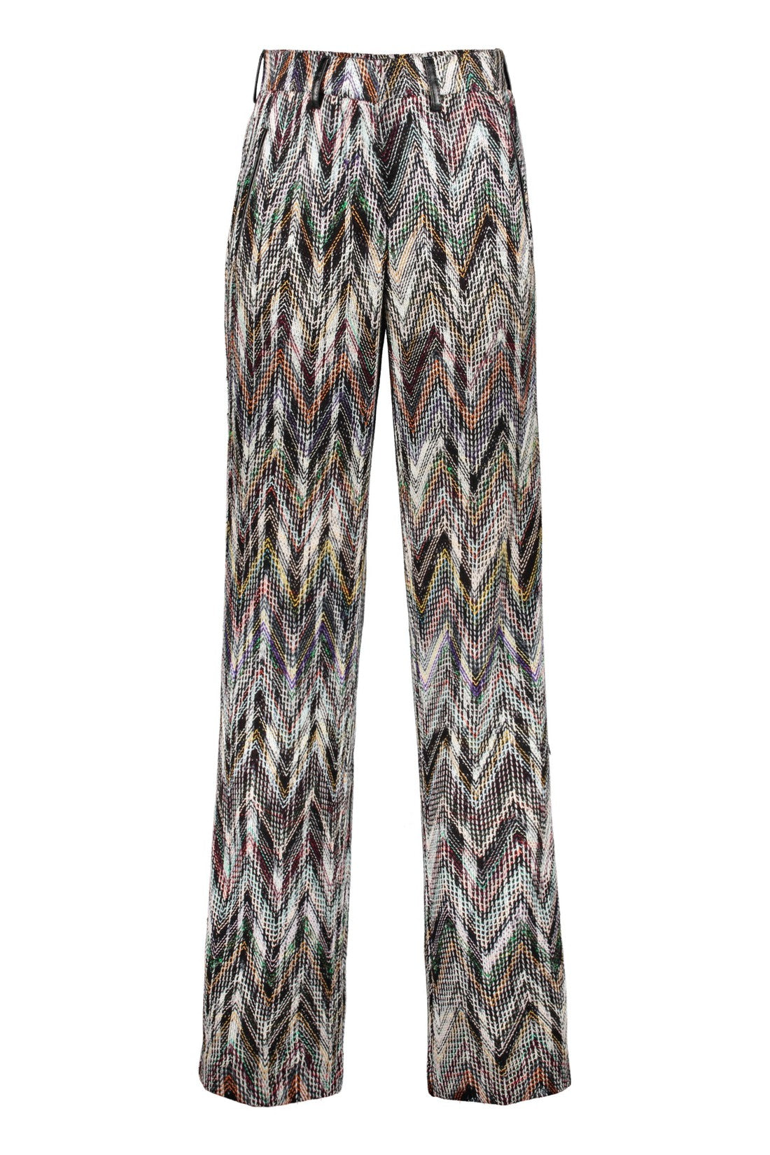 Missoni-OUTLET-SALE-Chevron knitted palazzo trousers-ARCHIVIST