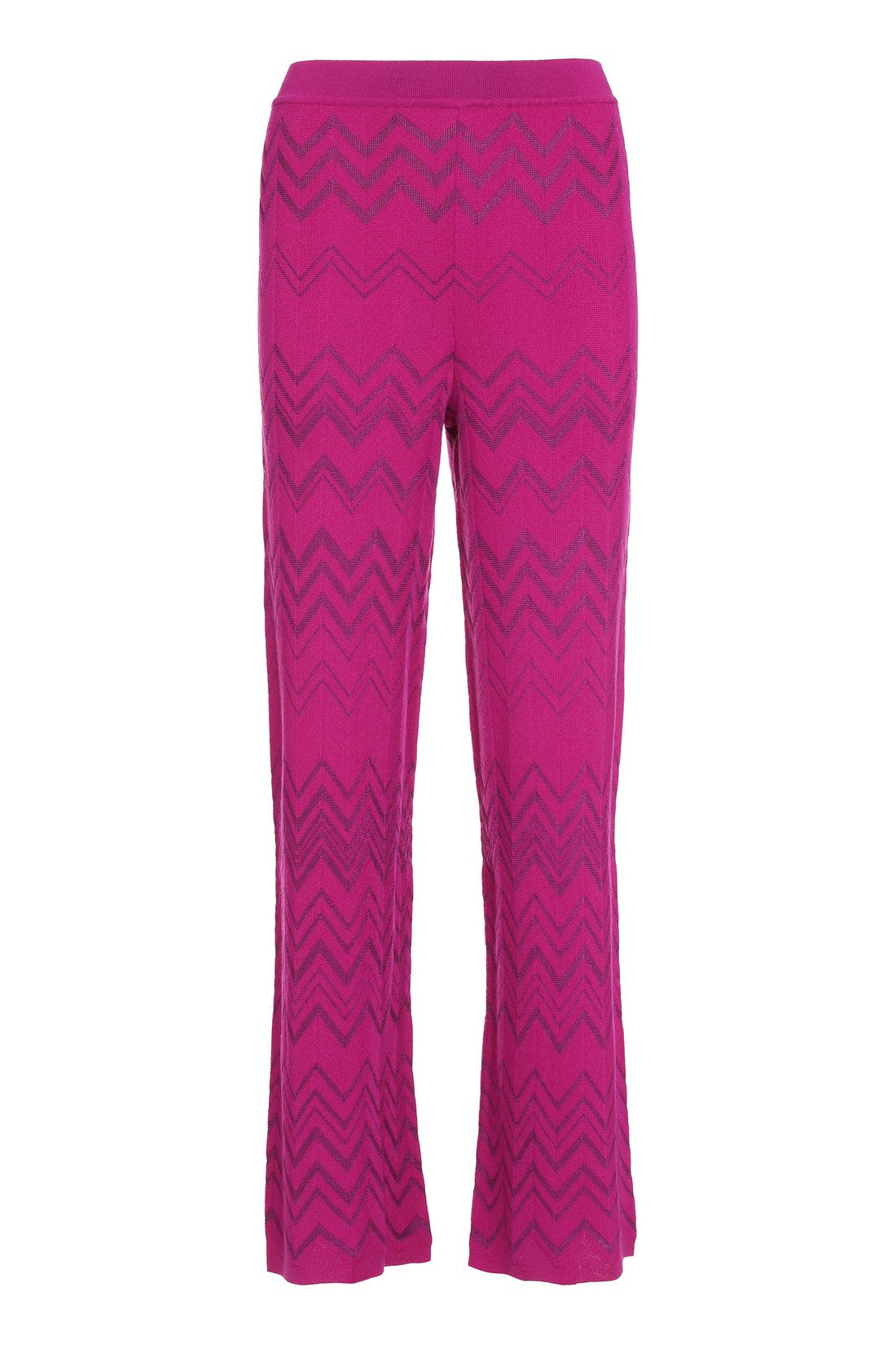 Missoni-OUTLET-SALE-Chevron knitted palazzo trousers-ARCHIVIST