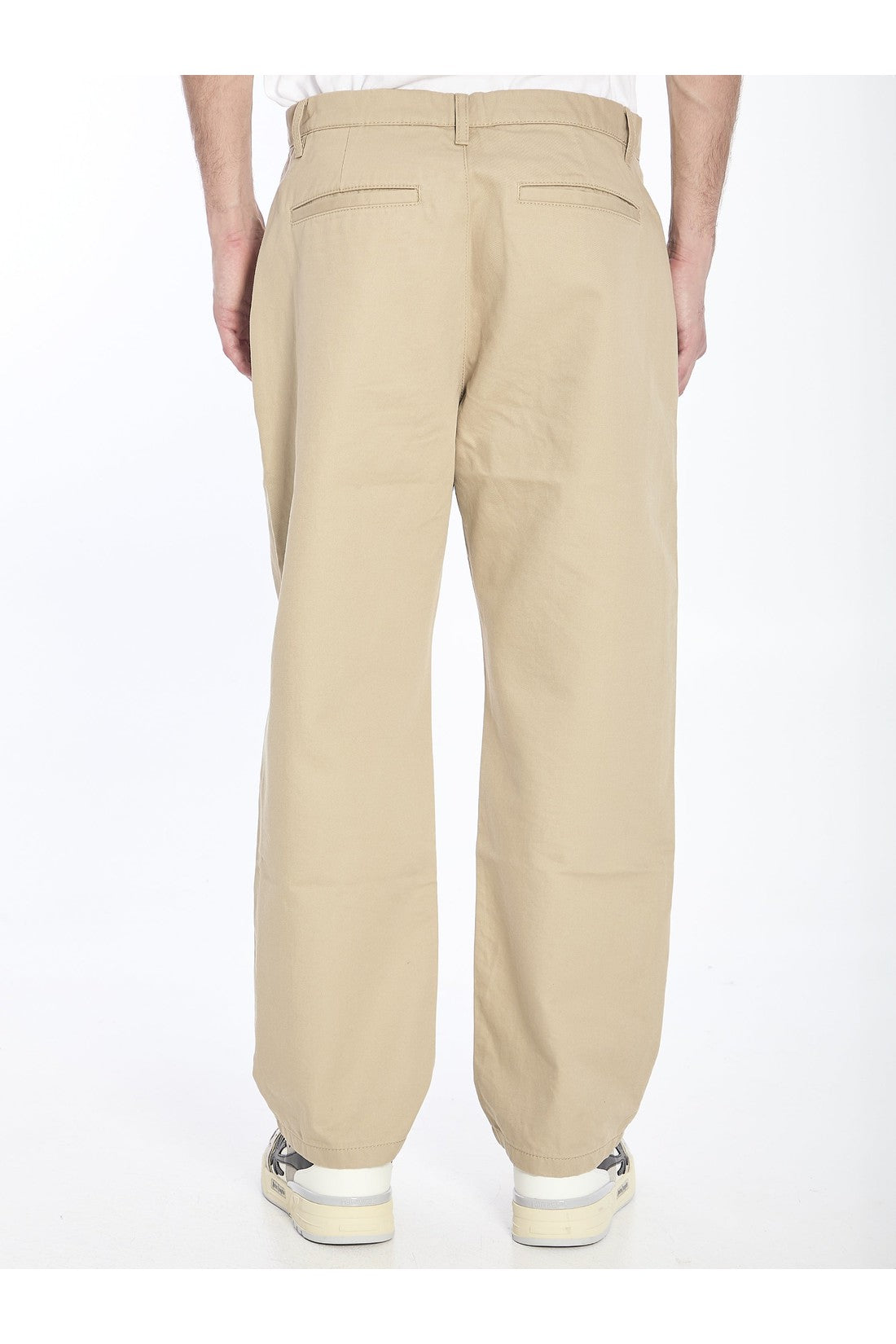 PALM ANGELS-OUTLET-SALE-Chino pants with logo-ARCHIVIST