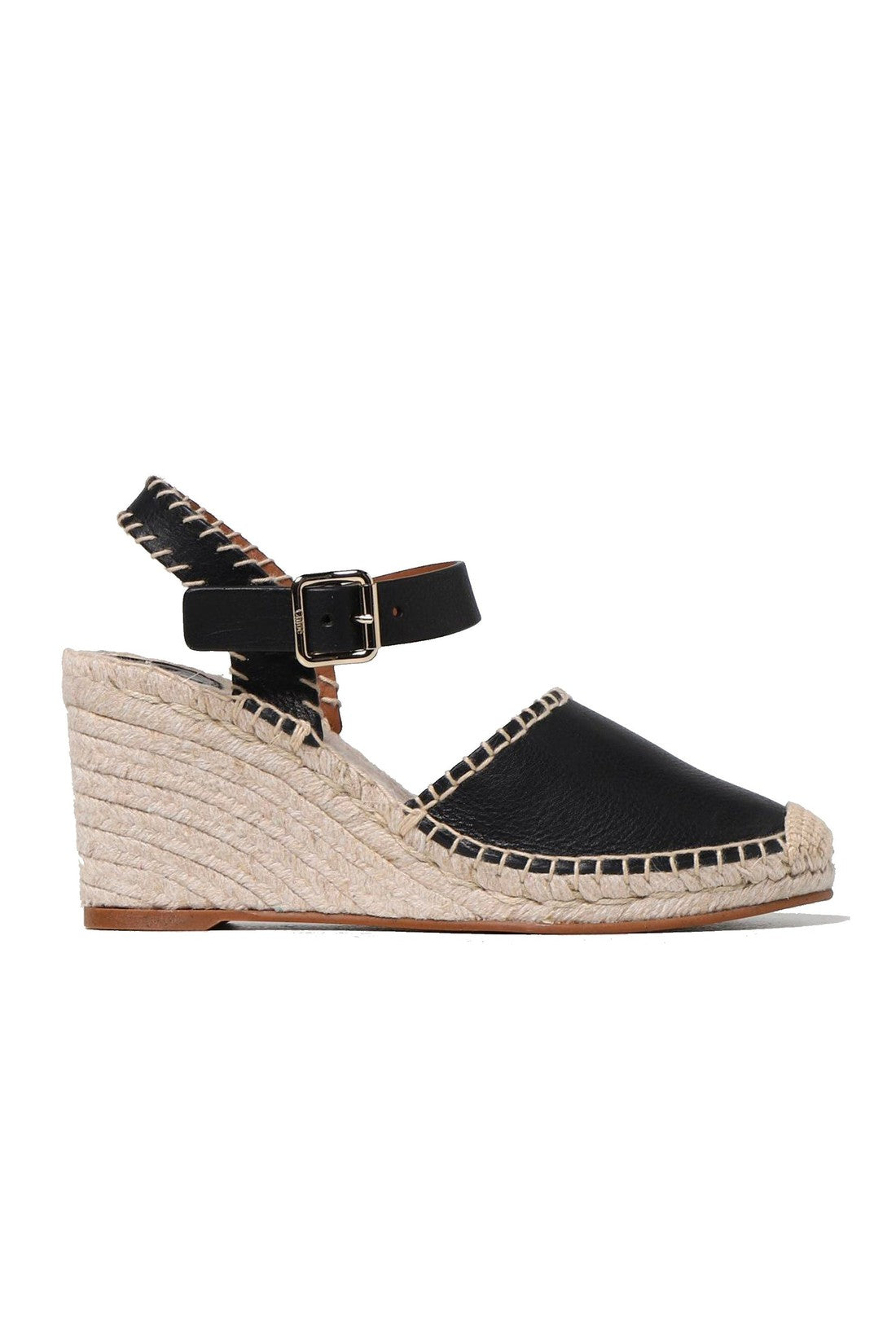 CHLOE'-OUTLET-SALE-Chloe' Leather Wedge Sandals-ARCHIVIST